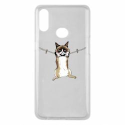 Чехол для Samsung A10s Grumpy Cat On The Rope - PrintSalon