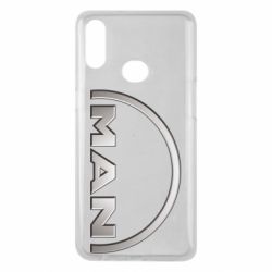 Чехол для Samsung A10s Man metallic logo - PrintSalon