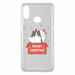 Чехол для Samsung A10s Meowy Christmas ( present box ) - PrintSalon