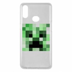 Чехол для Samsung A10s Minecraft minimalist Creeper - PrintSalon