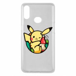 Чехол для Samsung A10s Pikachu with ketchup - PrintSalon