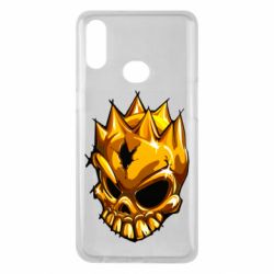 Чехол для Samsung A10s Standoff - Gold Skull - PrintSalon
