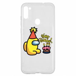 Чохол для Samsung A11 / M11 Among Us Happy Birthday - PrintSalon