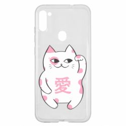 Чехол для Samsung A11/M11 Cat and hieroglyphs - PrintSalon