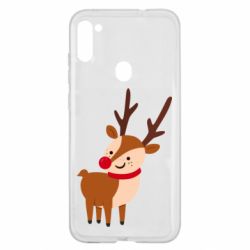 Чехол для Samsung A11/M11 Deer with red nose - PrintSalon
