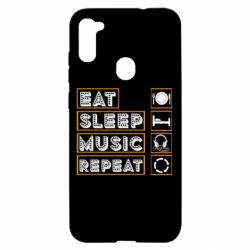 Чехол для Samsung A11/M11 Eat sleep dj repeat. - PrintSalon