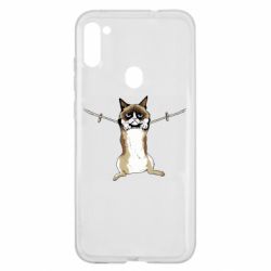 Чехол для Samsung A11/M11 Grumpy Cat On The Rope - PrintSalon