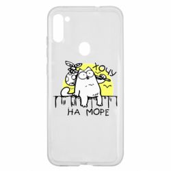 Чехол для Samsung A11/M11 Кот Саймона, хочу на море - PrintSalon