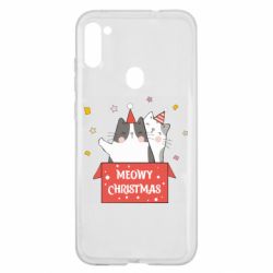 Чехол для Samsung A11/M11 Meowy Christmas ( present box ) - PrintSalon