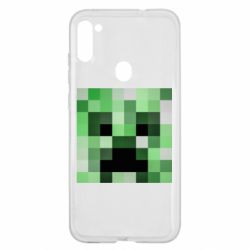 Чехол для Samsung A11/M11 Minecraft minimalist Creeper - PrintSalon