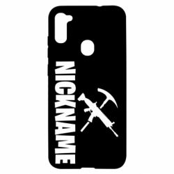 Чехол для Samsung A11/M11 Nickname fortnite weapons - PrintSalon