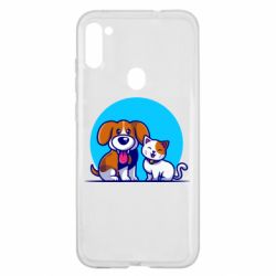 Чехол для Samsung A11/M11 Собачка и котик - PrintSalon