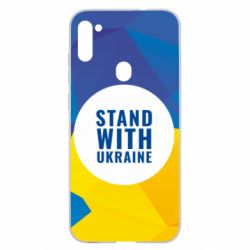 Чохол для Samsung A11 / M11 Stand with UKRAINE geometric - PrintSalon