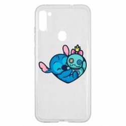 Чехол для Samsung A11/M11 Стич с куклой - PrintSalon