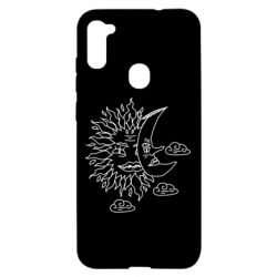 Чехол для Samsung A11/M11 Sun and Moon faces - PrintSalon