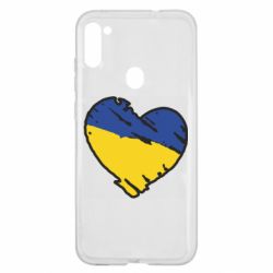 Чехол для Samsung A11/M11 Украина сердце с царапинами - PrintSalon