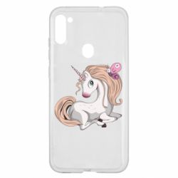 Чехол для Samsung A11/M11 Unicorn with bow tie - PrintSalon
