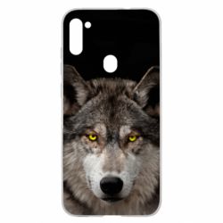Чохол для Samsung A11 / M11 Wolf with yellow eyes - PrintSalon