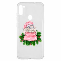 Чехол для Samsung A11/M11 Заяц Новогодний - PrintSalon