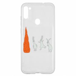 Чехол для Samsung A11/M11 Зайцы возле морковки - PrintSalon
