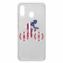 Чехол для Samsung A20 American cyclist - PrintSalon