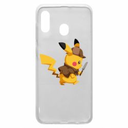Чехол для Samsung A20 Cute Detective Pikachu - PrintSalon