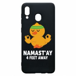 Чехол для Samsung A20 Duck Namast'ay Away - PrintSalon