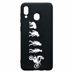 Чехол для Samsung A20 Эволюция мотоциклиста - PrintSalon