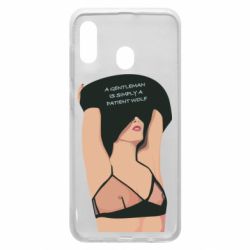 Чехол для Samsung A20 Gentleman Is Simply A Patient Wolf - PrintSalon