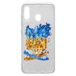 Чехол для Samsung A20 Горящий гербу Украины - PrintSalon