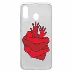 Чехол для Samsung A20 Heart out of hands - PrintSalon
