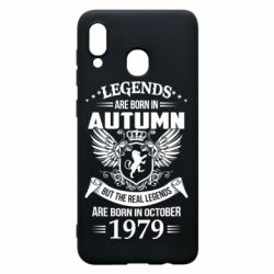 Чехол для Samsung A20 Легенды рождаются. Ваш месяц год рождения (англ.) - PrintSalon