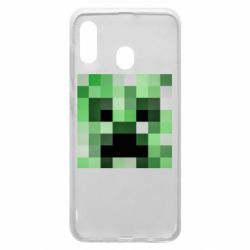 Чехол для Samsung A20 Minecraft minimalist Creeper - PrintSalon