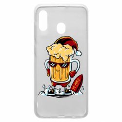 Чехол для Samsung A20 New Year's beer