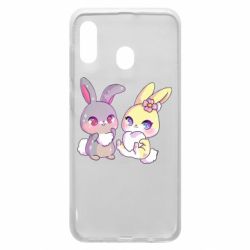 Чехол для Samsung A20 Rabbits In Love - PrintSalon