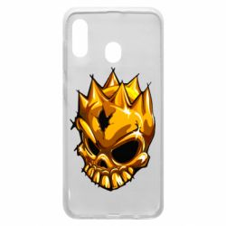 Чехол для Samsung A20 Standoff - Gold Skull - PrintSalon