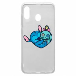 Чехол для Samsung A20 Стич с куклой - PrintSalon