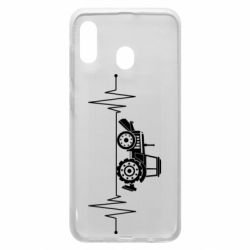 Чехол для Samsung A20 Трактор импульс - PrintSalon