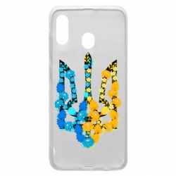 Чохол для Samsung A20 Тризуб квіти Україна - PrintSalon