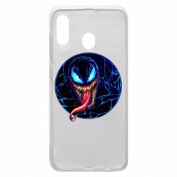 Чехол для Samsung A20 Venom black and blue style-PrintSalon Чехол для Samsung A20 Venom black and blue style