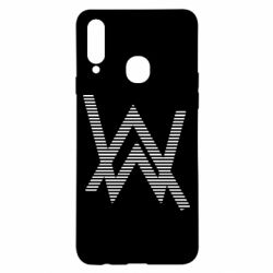 Чехол для Samsung A20s Alan Walker logo stripes - PrintSalon