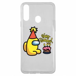 Чохол для Samsung A20s Among Us Happy Birthday - PrintSalon