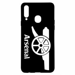 Чехол для Samsung A20s Arsenal simple logo - PrintSalon