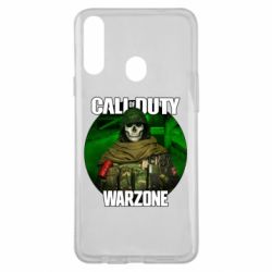 Чехол для Samsung A20s Call of duty Warzone ghost green background - PrintSalon