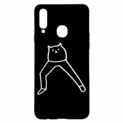 Чехол для Samsung A20s Cat in pants - PrintSalon