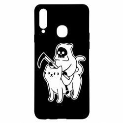 Чохол для Samsung A20s Death and cat - PrintSalon