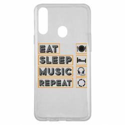 Чехол для Samsung A20s Eat sleep dj repeat. - PrintSalon
