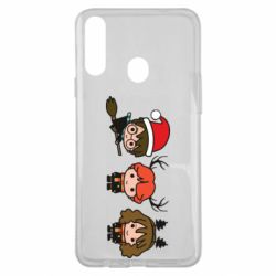 Чохол для Samsung A20s Гаррі Поттер та друзі новорічні - PrintSalon