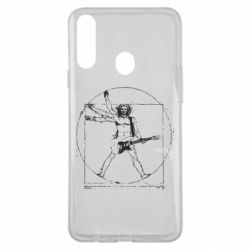 Чехол для Samsung A20s Guitarist Da Vinci - PrintSalon
