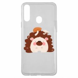 Чехол для Samsung A20s Hedgehog with mushrooms - PrintSalon